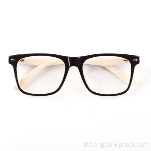 Gentleman français Acetate Spectacle Optical Eyeglass Cadre de lunettes